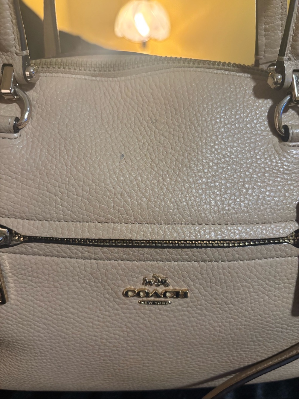 Coach Pebble Leather Satchel in Taupe - Picture 4 of 15